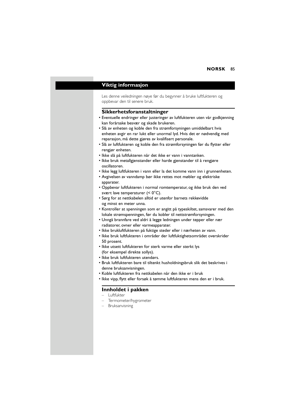 Philips SC580 User Manual | Page 85 / 100