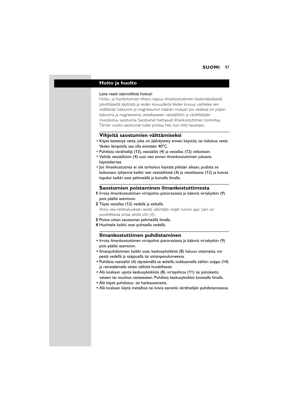 Philips SC580 User Manual | Page 97 / 100
