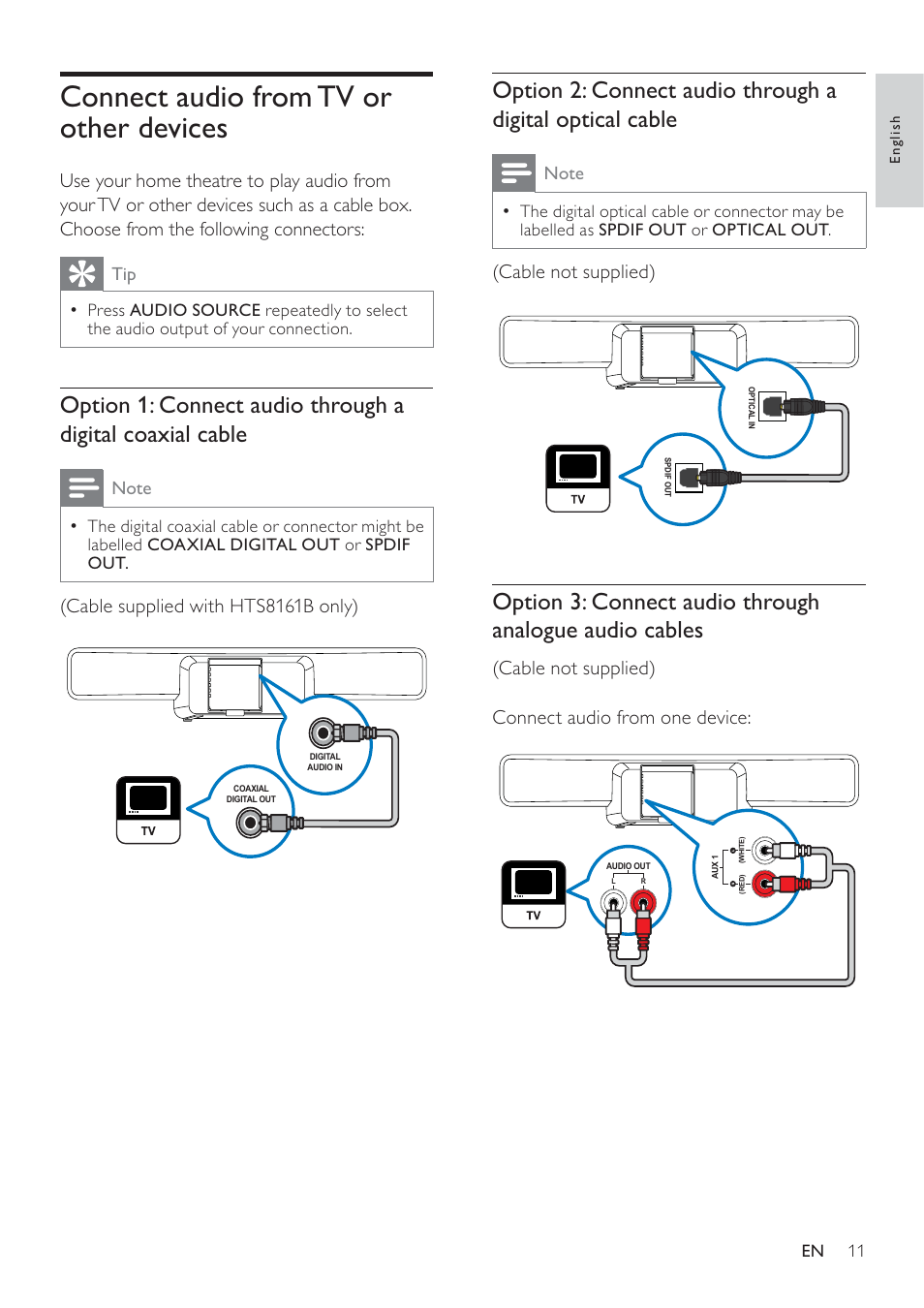 Philips - HTS8160B User Manual | Page 13 / 40