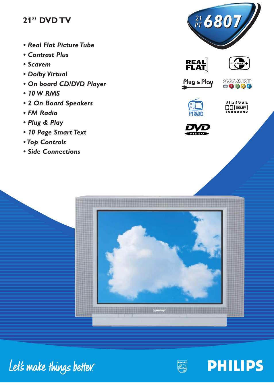 Philips 21PT6807 User Manual | 2 pages