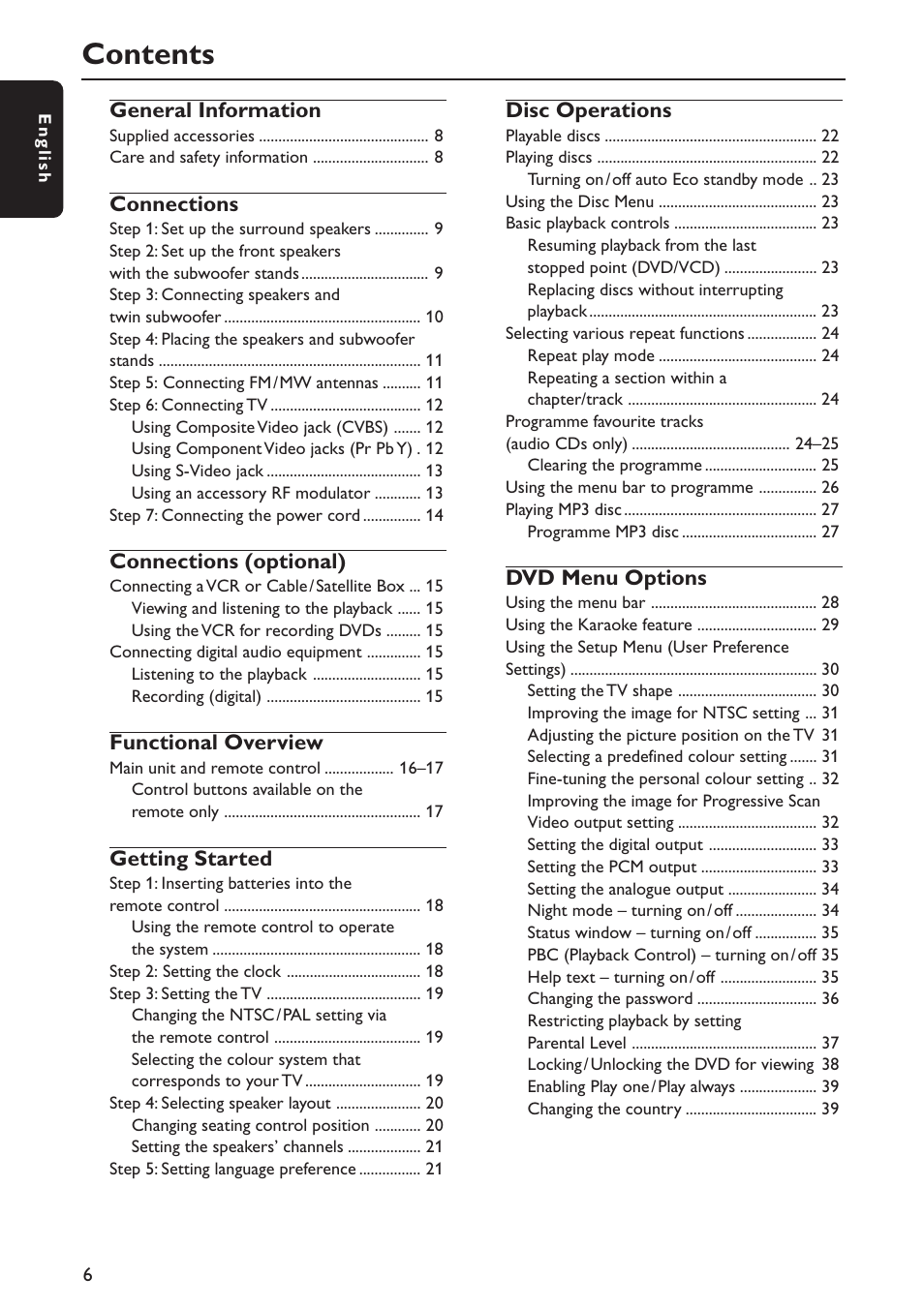 Philips MX5800SA/21 User Manual | Page 6 / 49