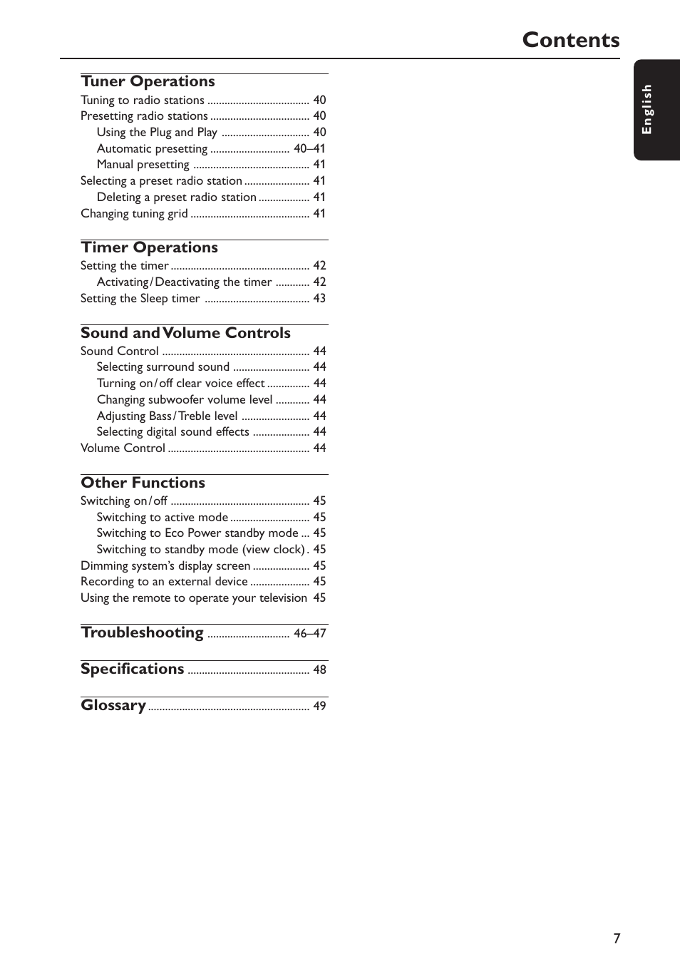 Philips MX5800SA/21 User Manual | Page 7 / 49