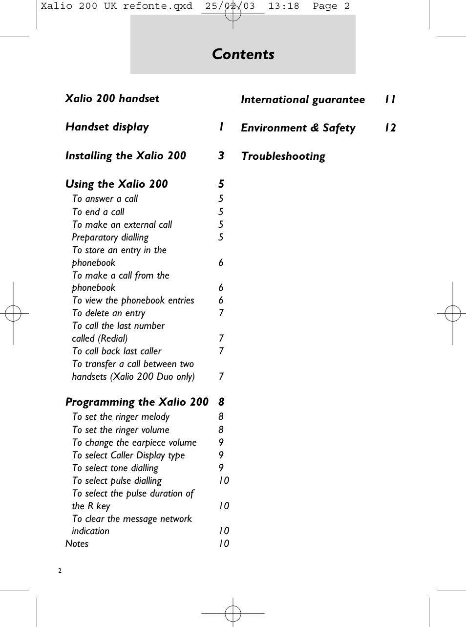 Philips Xalio 200 Duo User Manual | Page 4 / 17