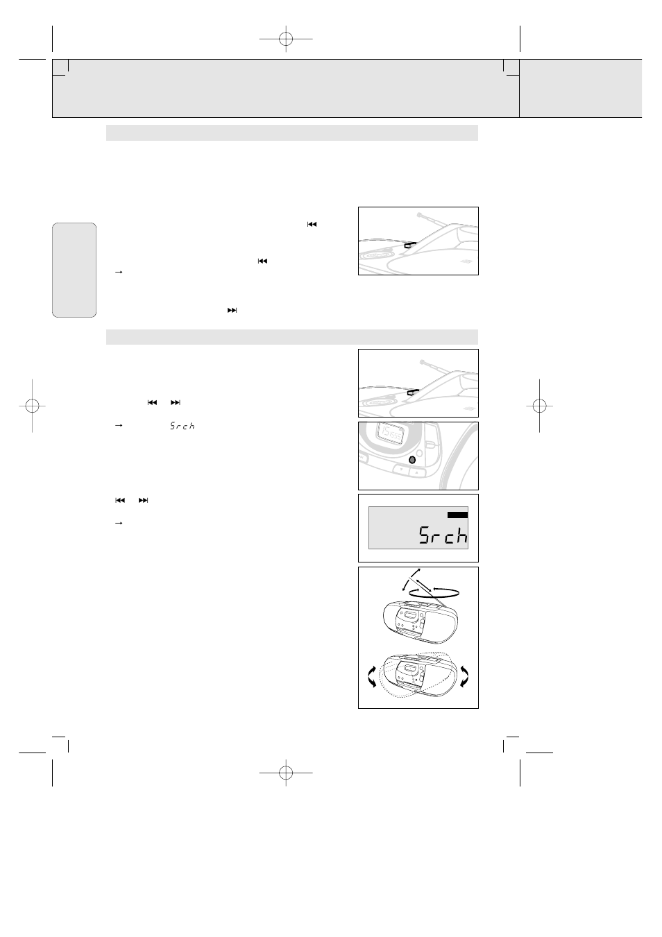 Radio numérique, Fran ç ais, En position tape | Philips AZ 1025 User Manual | Page 22 / 44