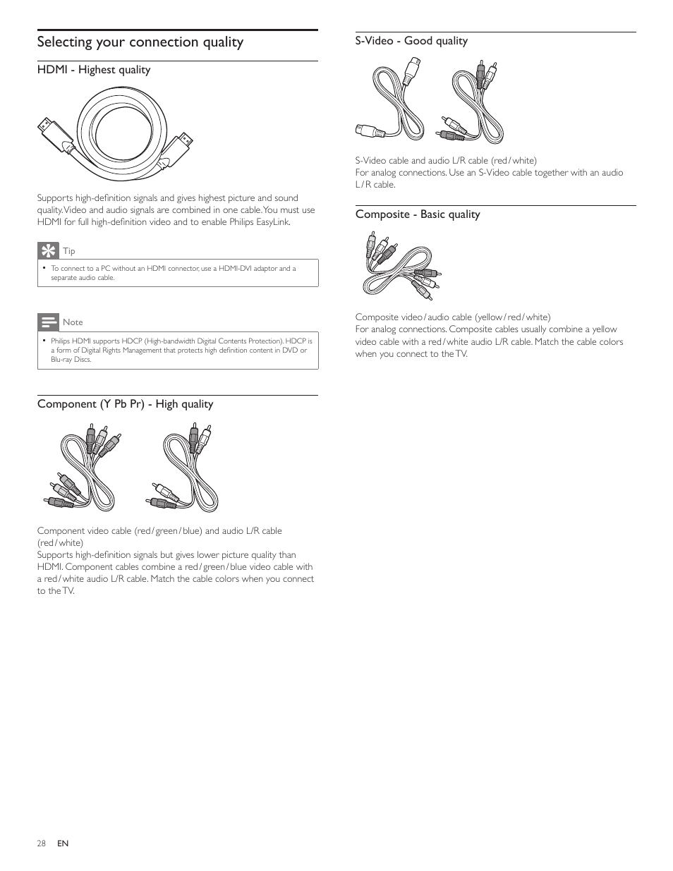 Selecting your connection quality | Philips 1EMN26039A User Manual | Page 29 / 37