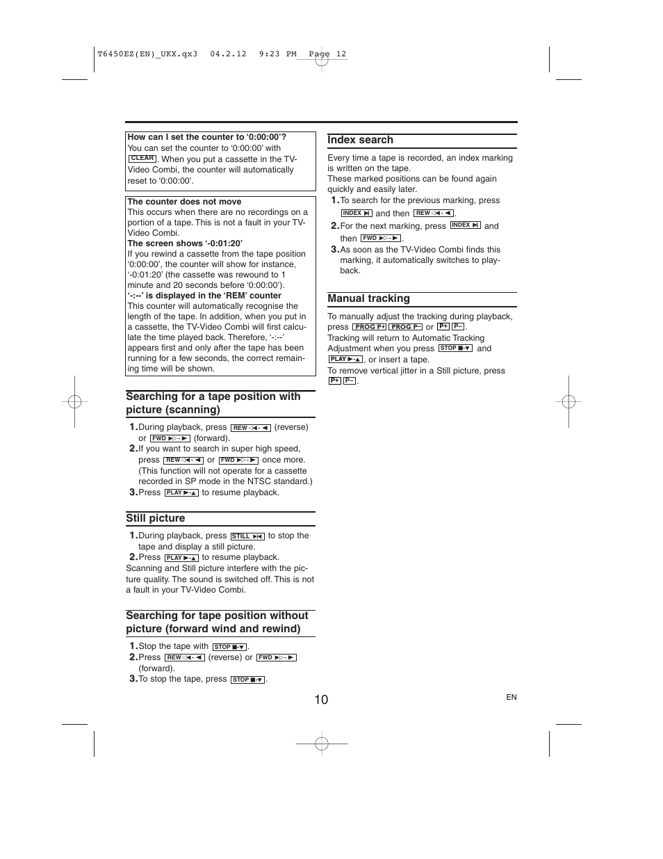 Philips 14PV385/07 User Manual | Page 12 / 20