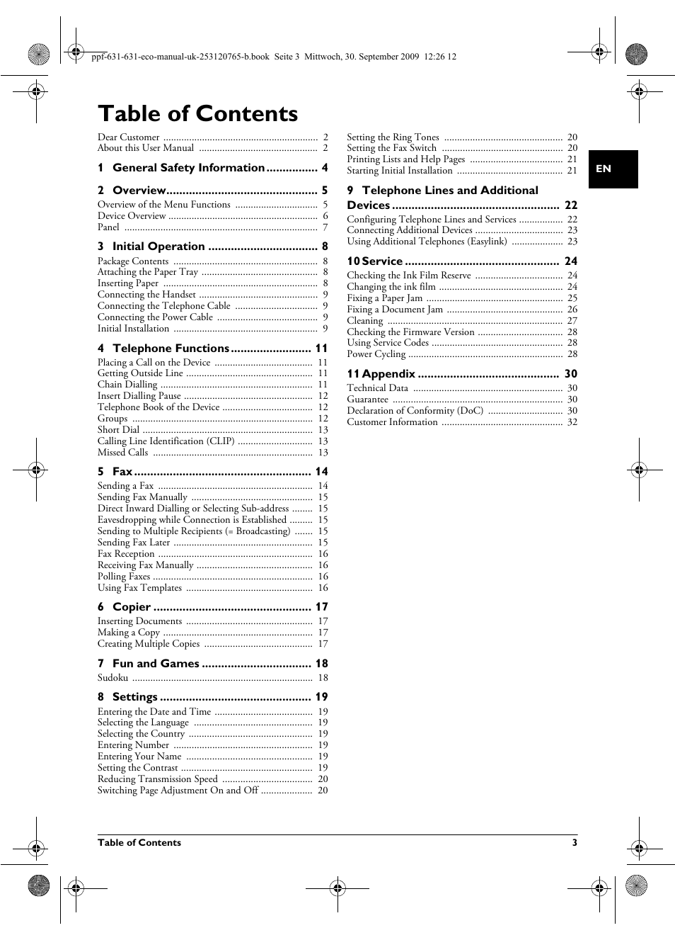 Philips MAGIC 5 ECO PPF 631 User Manual | Page 3 / 32