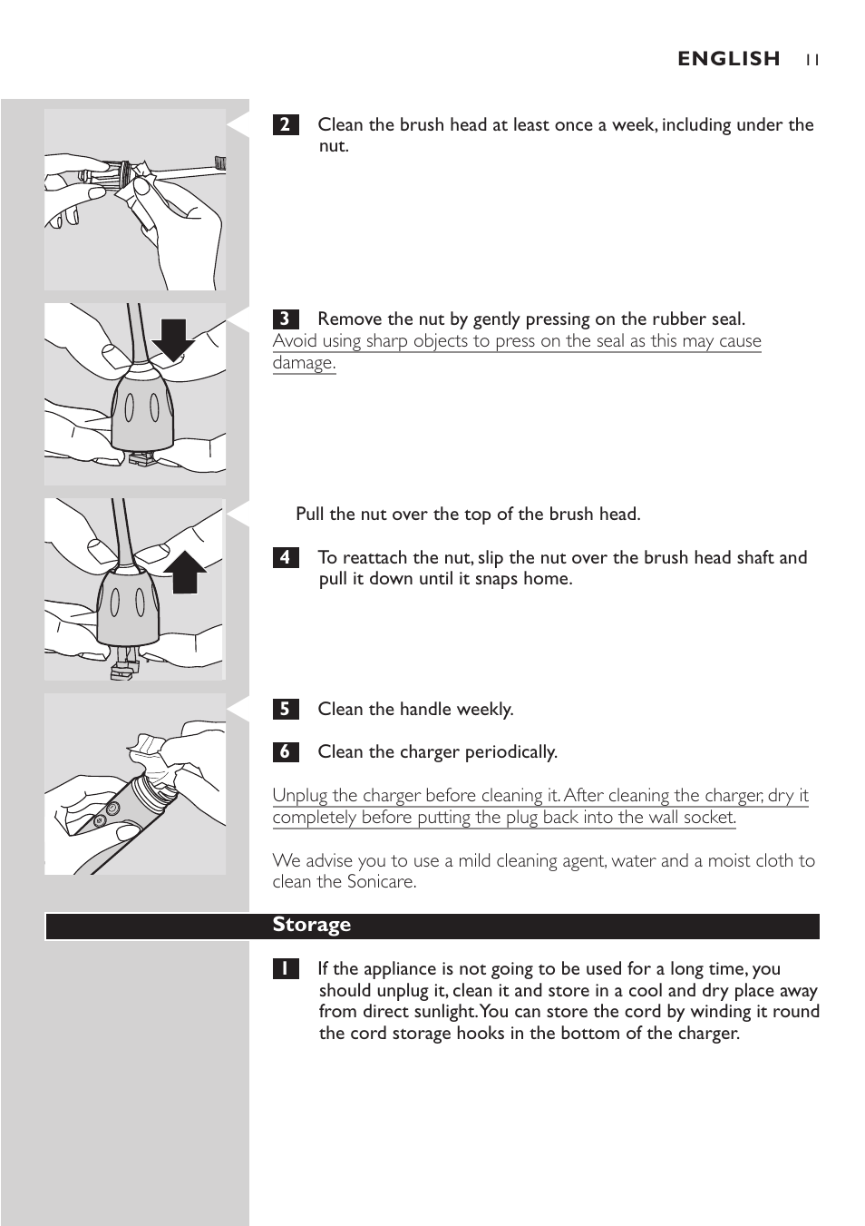 Philips HX7551 User Manual | Page 11 / 84