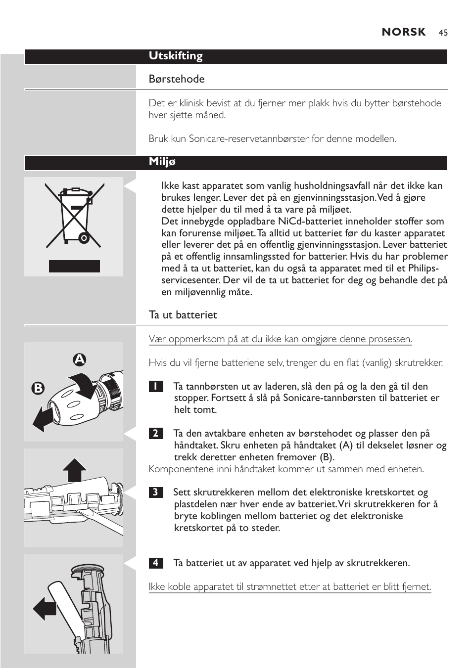 Philips HX7551 User Manual | Page 45 / 84