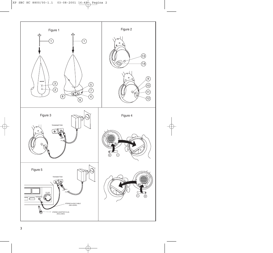 Changing power, Input dc12 charge tu nin g, Tune vol | Input dc charge, On / o ff c h ar g e | Philips HC8800 User Manual | Page 3 / 133