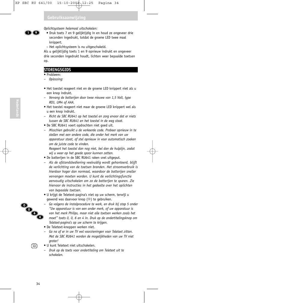Philips SBC RU641/00 User Manual | Page 34 / 80