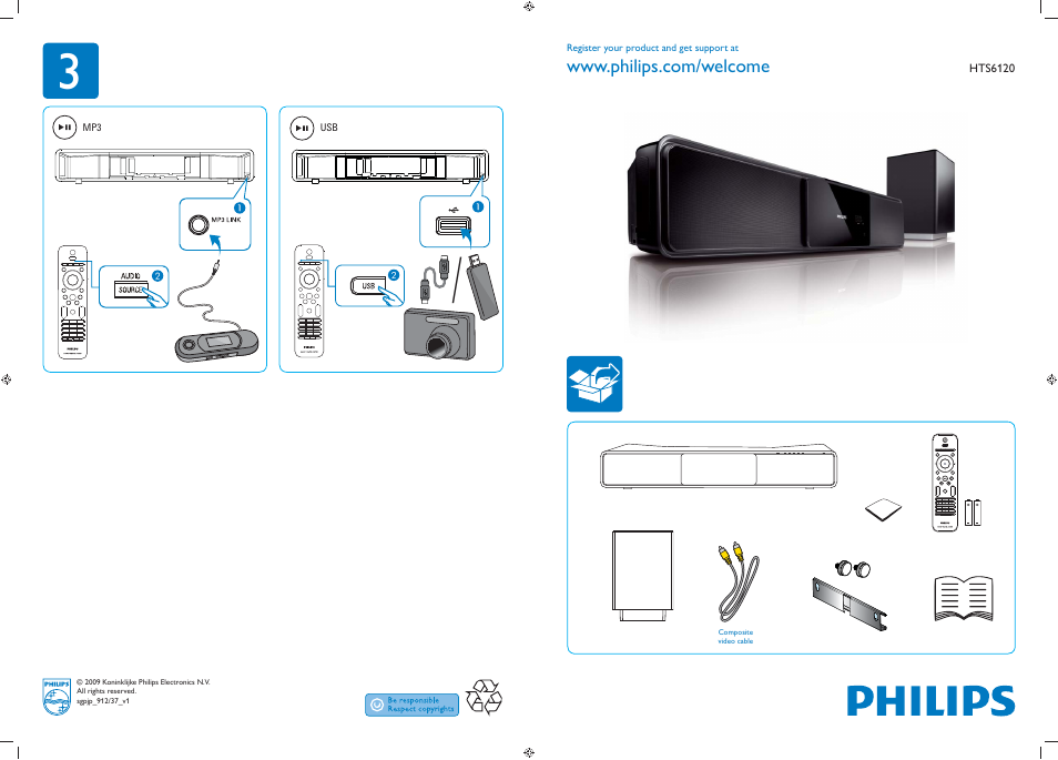 Philips HTS6120/37 User Manual | 2 pages