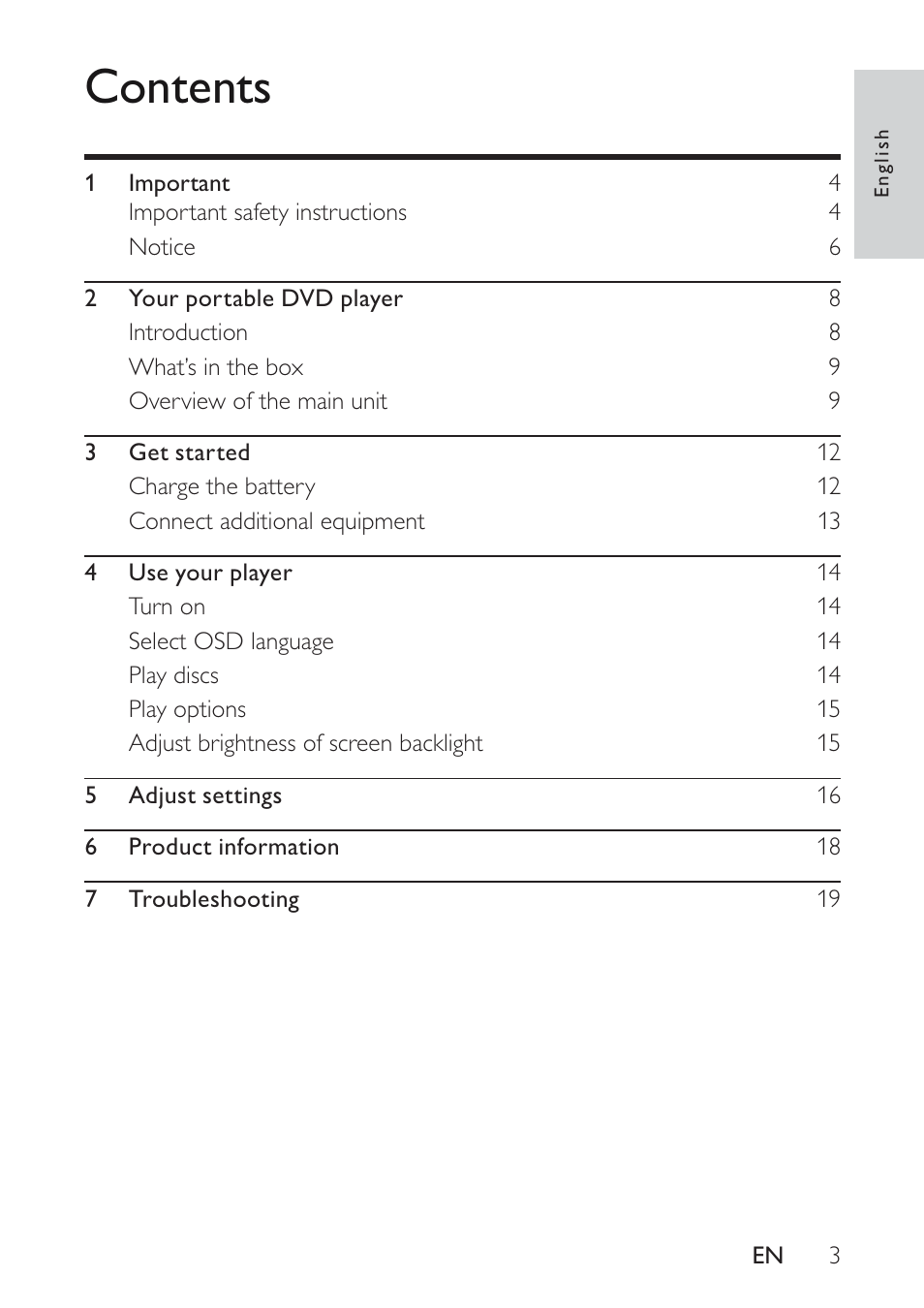 Philips PET721D/12 User Manual | Page 2 / 19