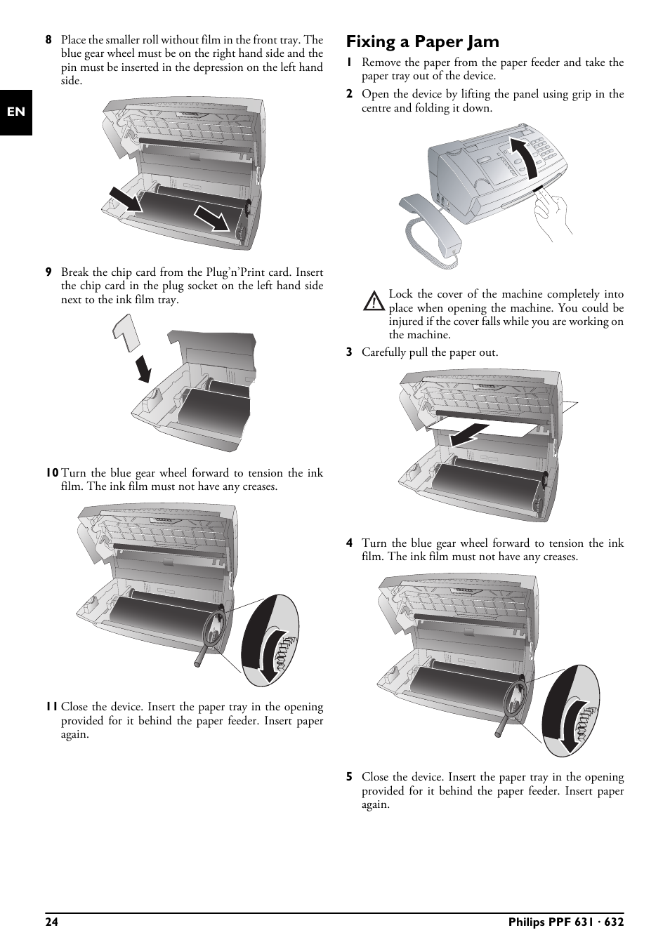 Fixing a paper jam | Philips MAGIC 5 MAGIC5 User Manual | Page 24 / 32