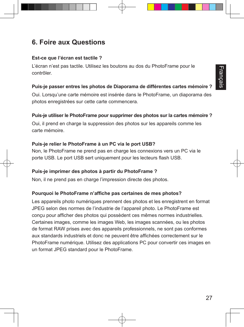 Foire aux questions | Philips SPF 3407D/G7 User Manual | Page 63 / 96