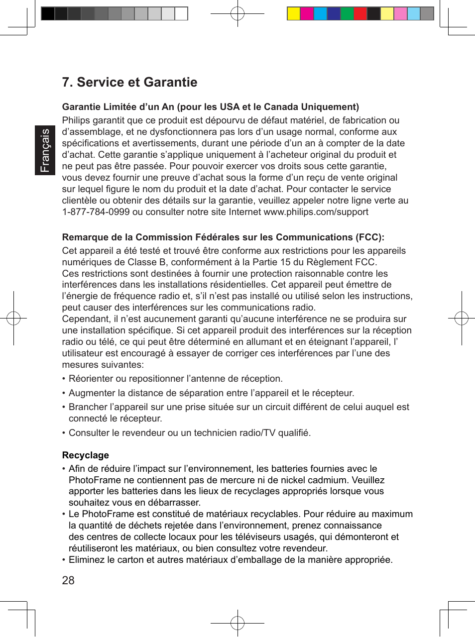 Service et garantie | Philips SPF 3407D/G7 User Manual | Page 64 / 96