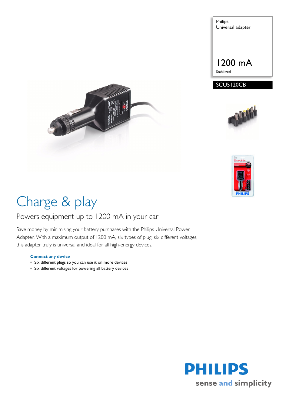 Philips SCU5120CB User Manual | 2 pages