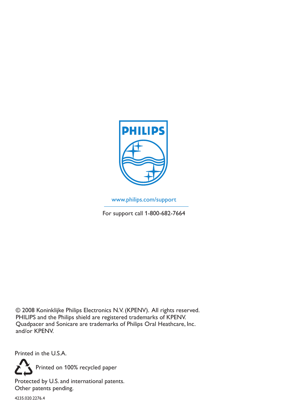 Philips 900 Series User Manual | Page 44 / 44