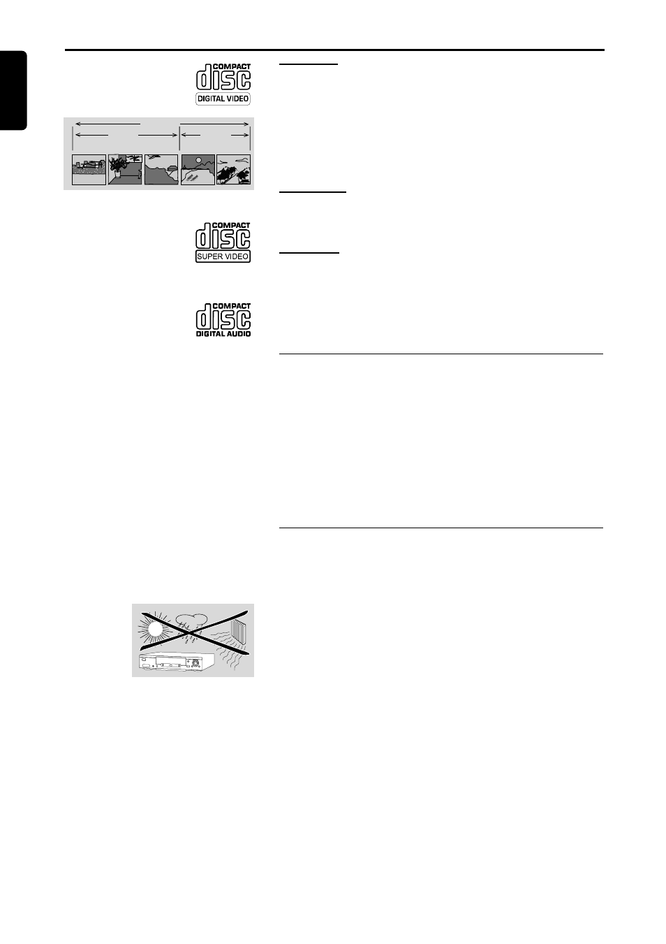 Introduction, Unpacking, Placement | Video cd, Super vcd, Audio cd | Philips DVD707/781 User Manual | Page 5 / 29