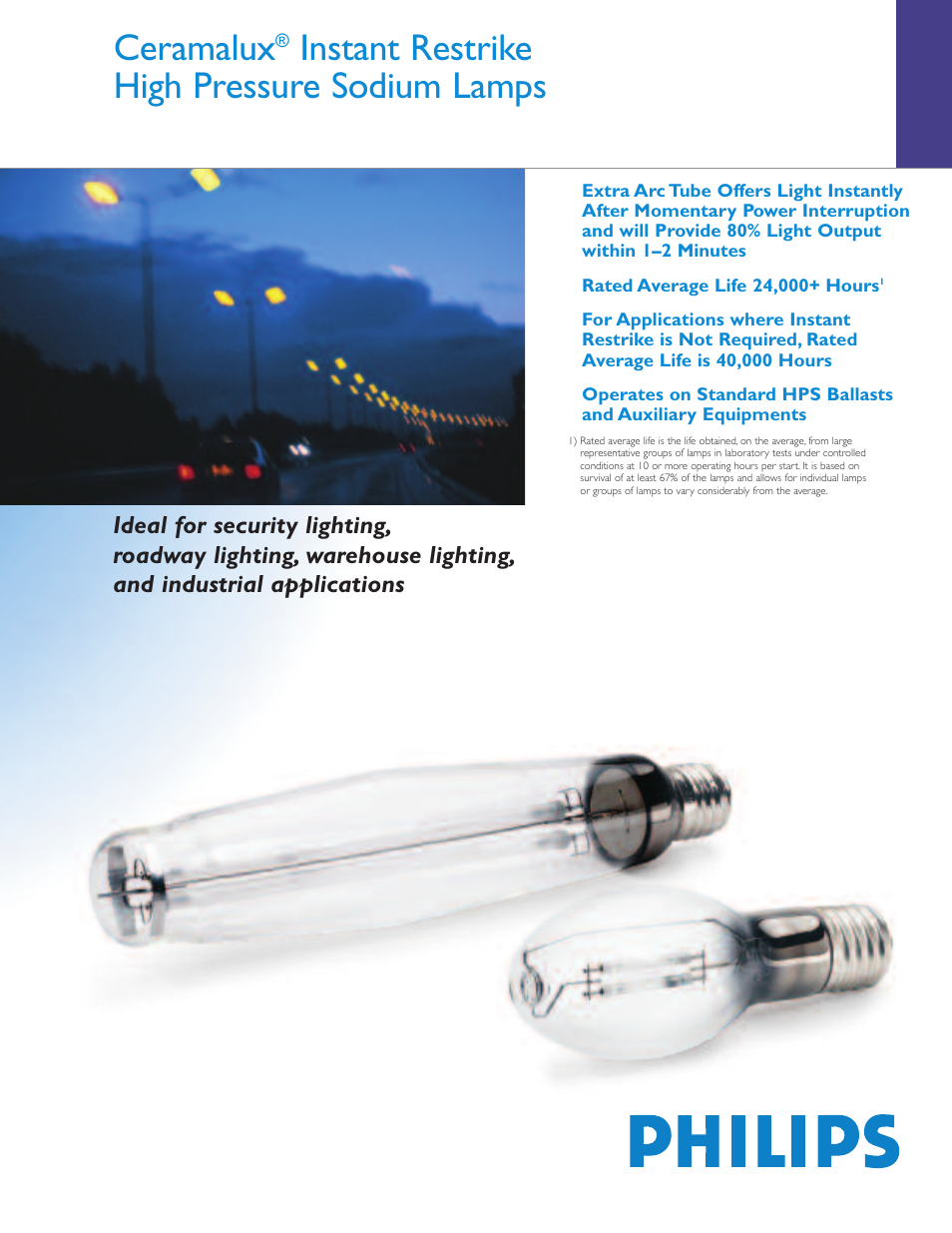 Philips Ceramalux P-2257-D User Manual | 2 pages