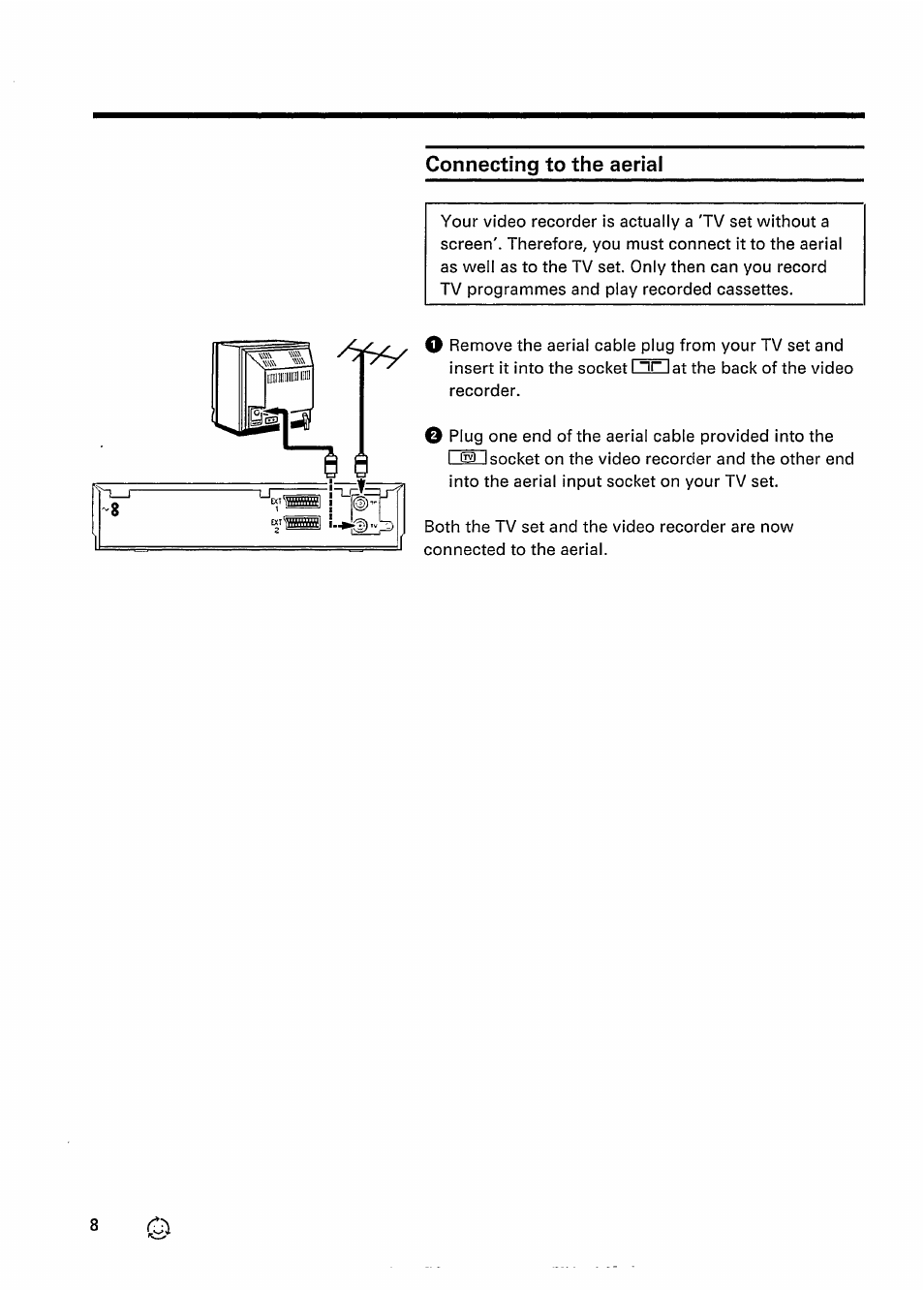 Connecting to the aerial | Philips VR 337 User Manual | Page 11 / 49