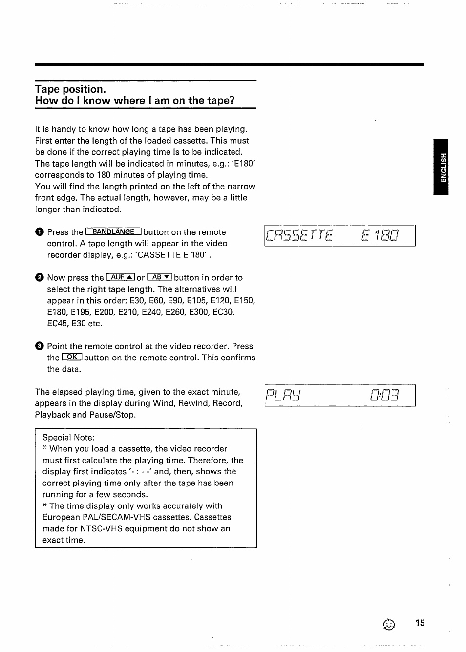 Tape position, How do i know where i am on the tape, I ori | Philips VR 337 User Manual | Page 18 / 49