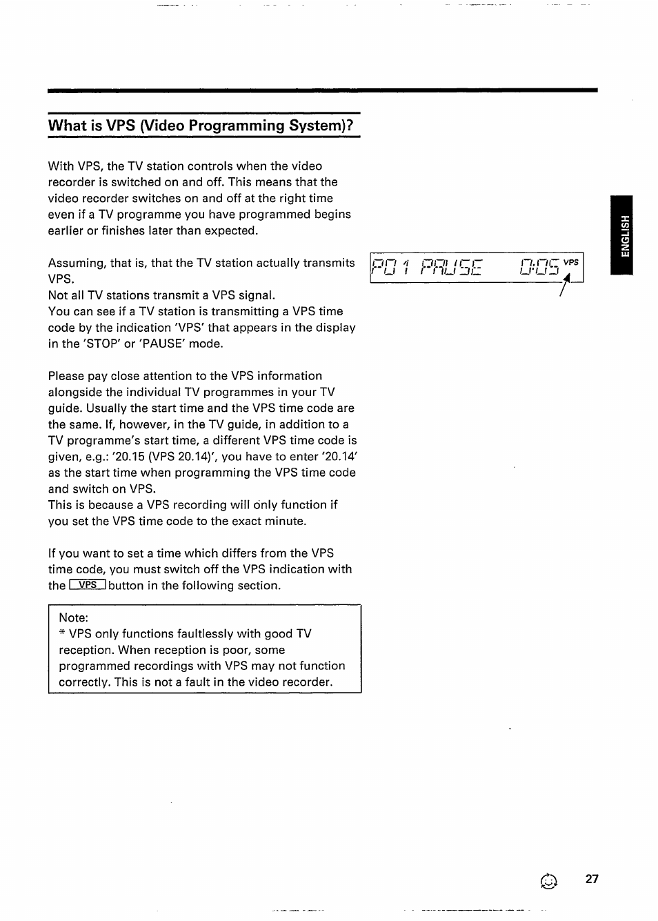 What is vps (video programming system) | Philips VR 337 User Manual | Page 30 / 49