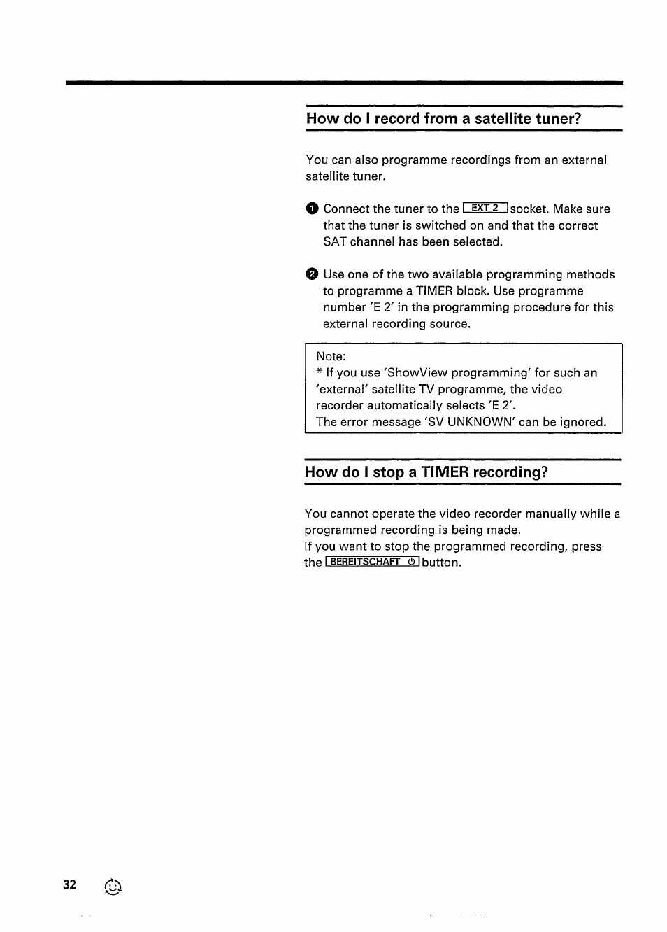 How do i record from a satellite tuner, How do i stop a timer recording | Philips VR 337 User Manual | Page 35 / 49