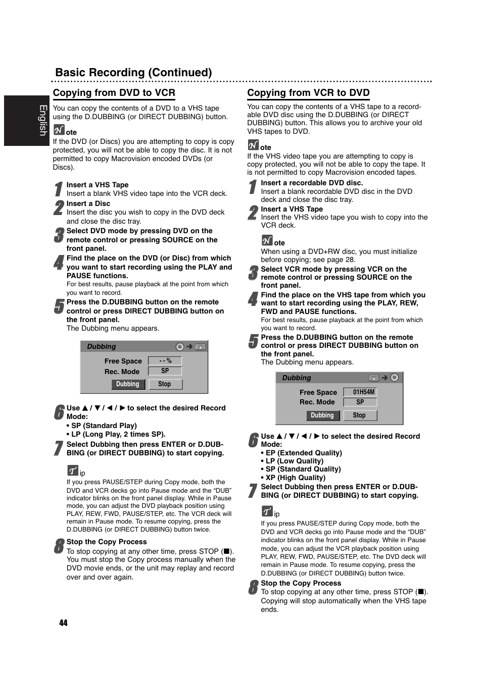 Philips DVDR630VR User Manual | Page 44 / 60
