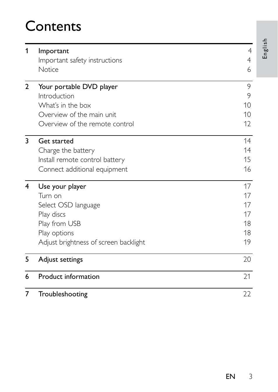 Philips PET736C User Manual | Page 2 / 23