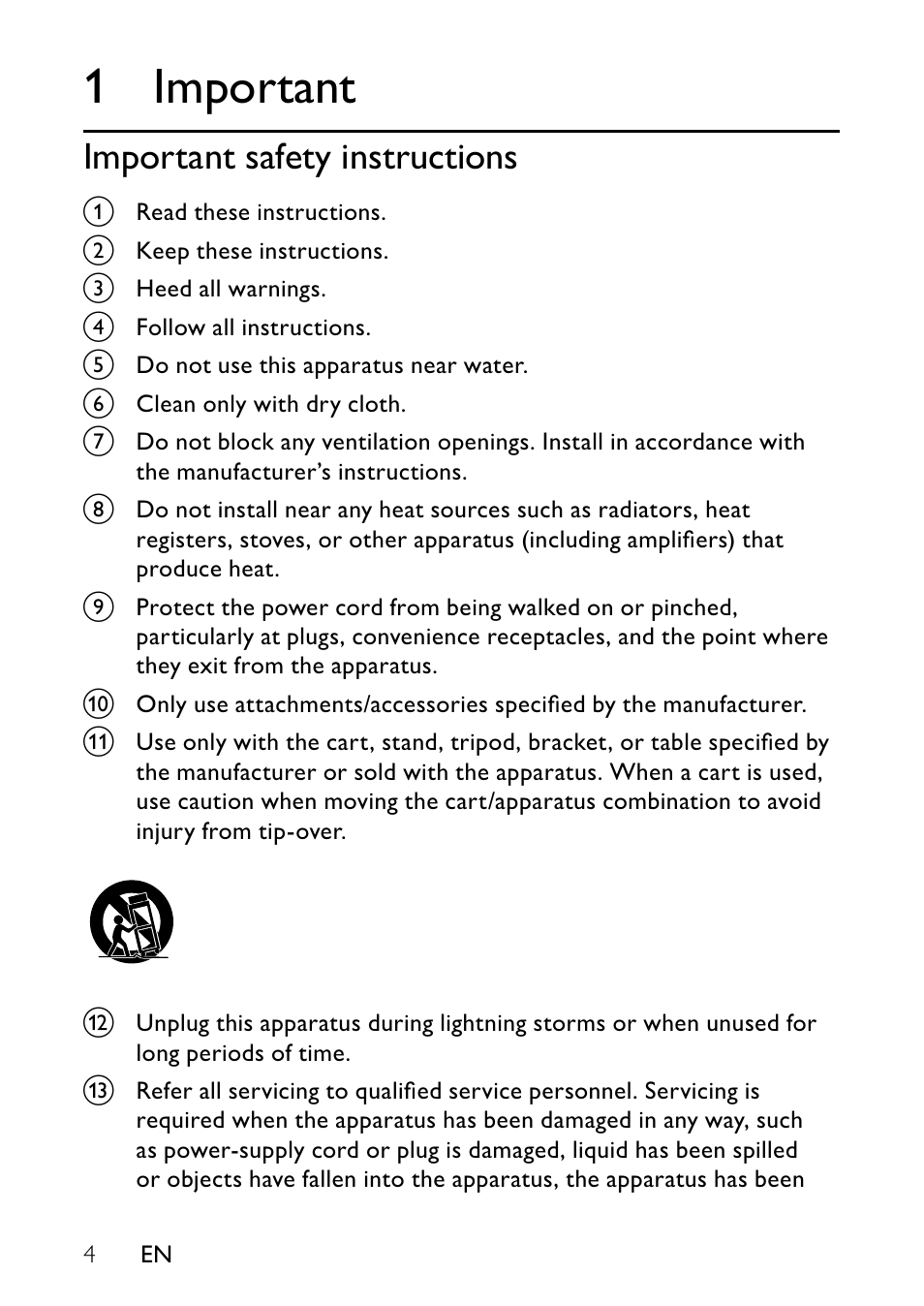 1 important | Philips PET736C User Manual | Page 3 / 23