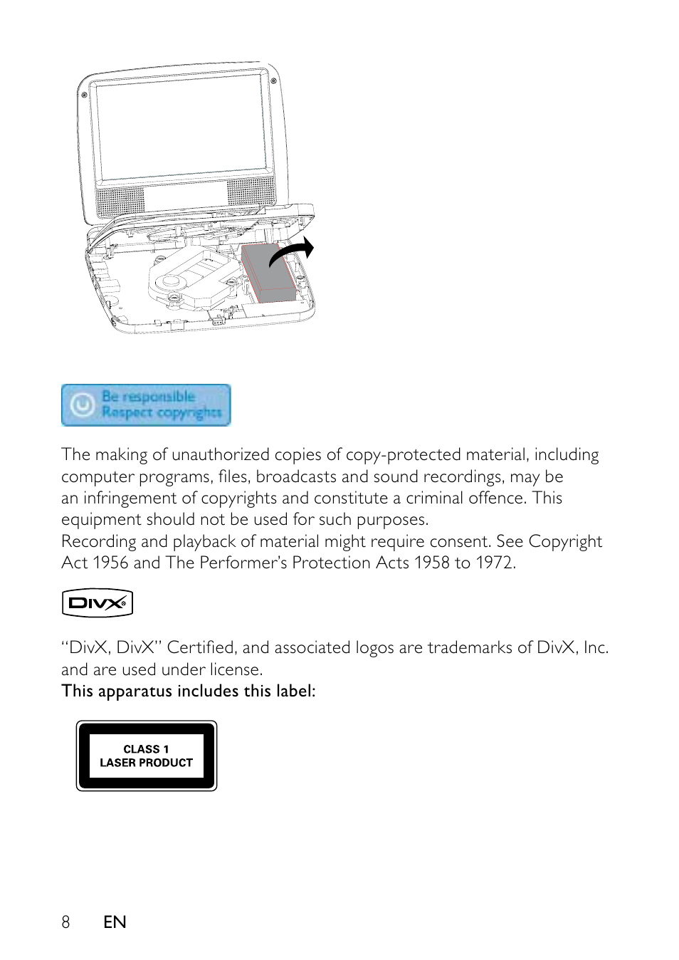 Notice | Philips PET736C User Manual | Page 7 / 23