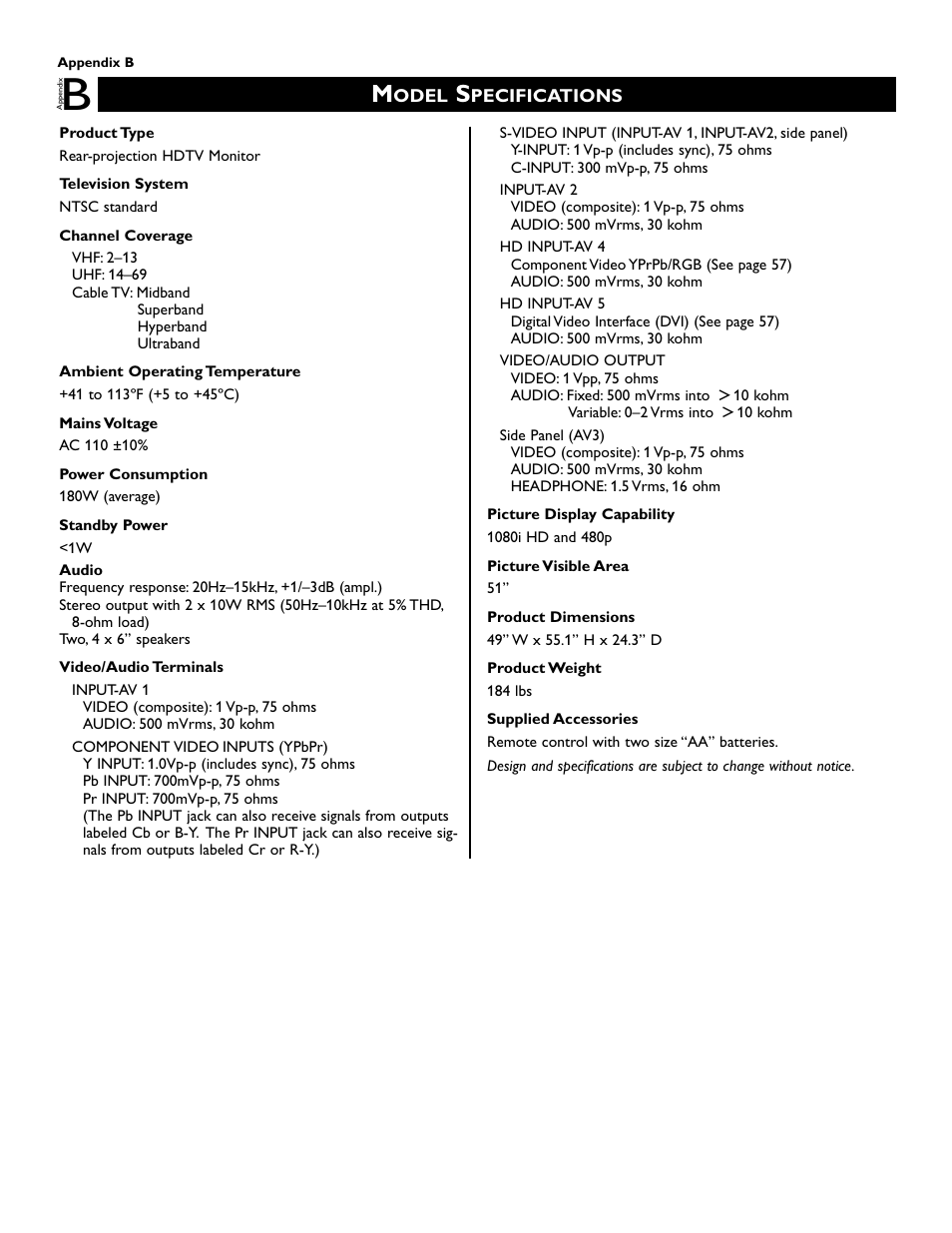 Philips Epic 51PW9303 User Manual | Page 58 / 72