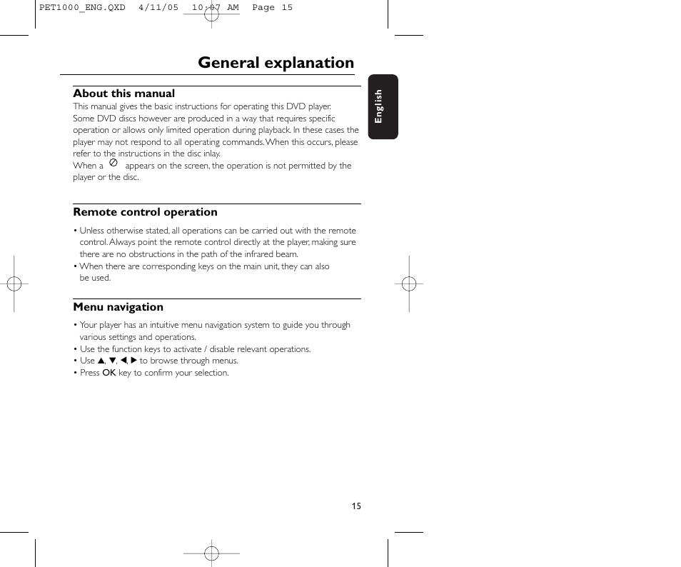 General explanation | Philips PET1000/00 User Manual | Page 17 / 31