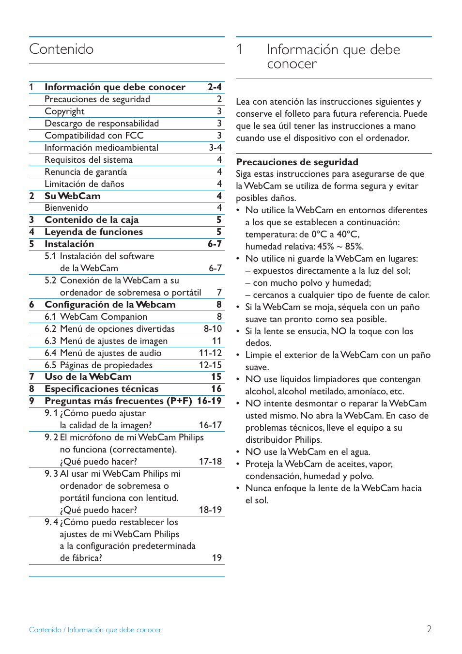 Philips SPC1030NC/27 User Manual | Page 2 / 20