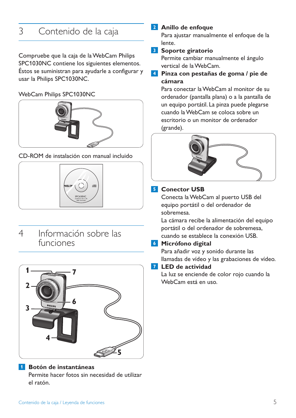 Philips SPC1030NC/27 User Manual | Page 5 / 20