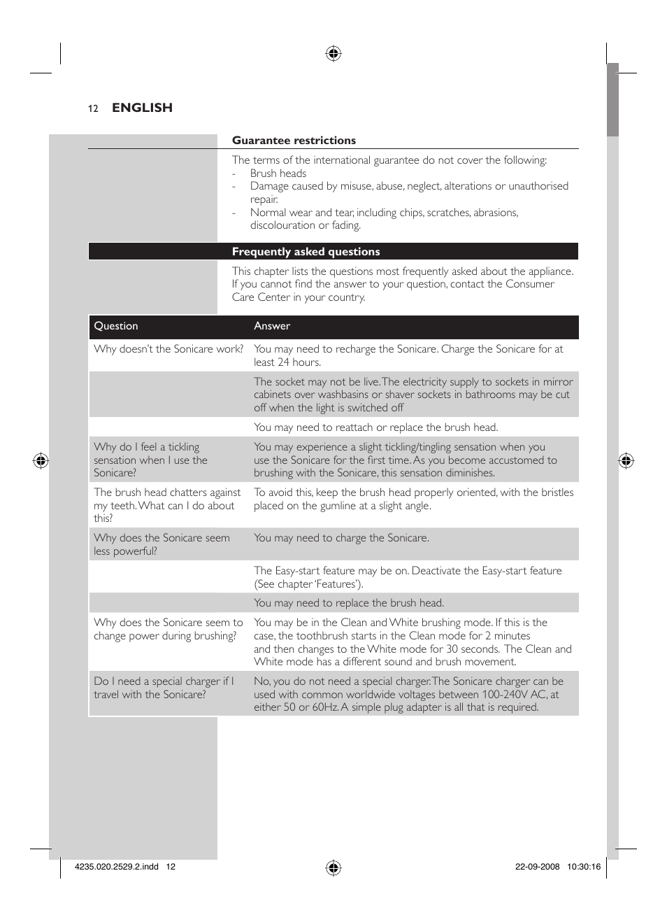 Philips HEALTHYWHITE HX6711 User Manual | Page 12 / 92