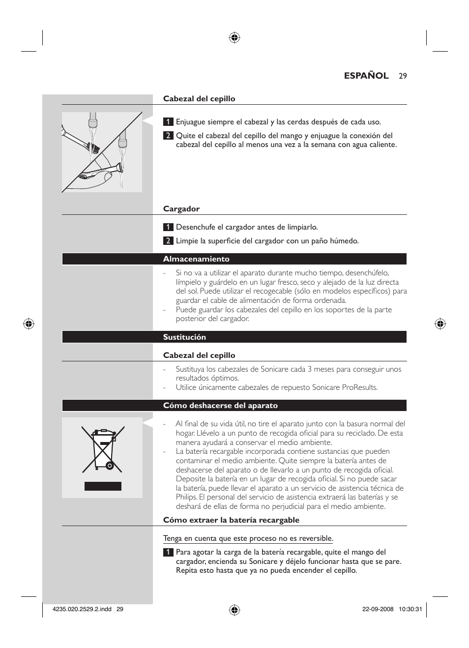 Philips HEALTHYWHITE HX6711 User Manual | Page 29 / 92