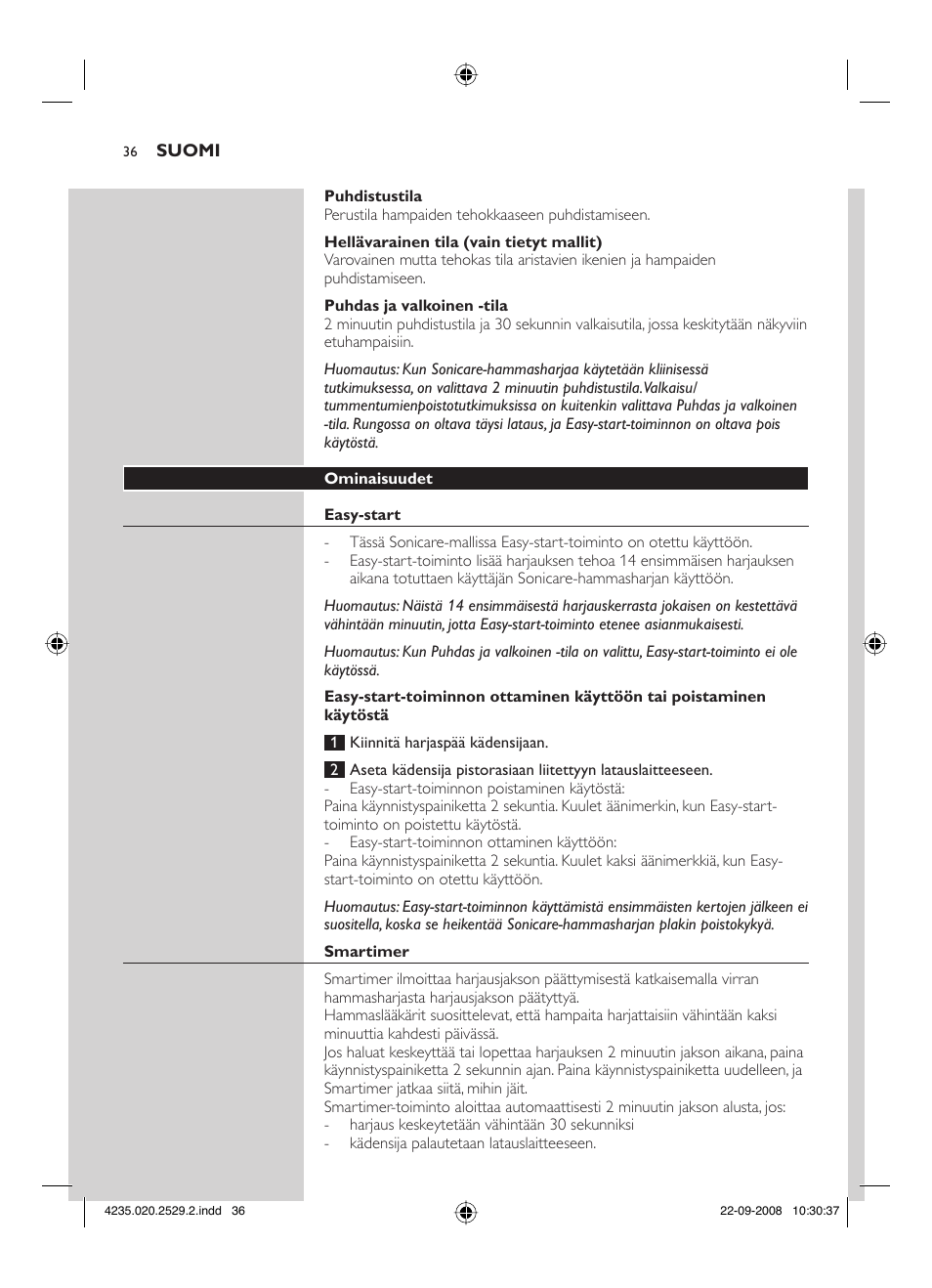 Philips HEALTHYWHITE HX6711 User Manual | Page 36 / 92