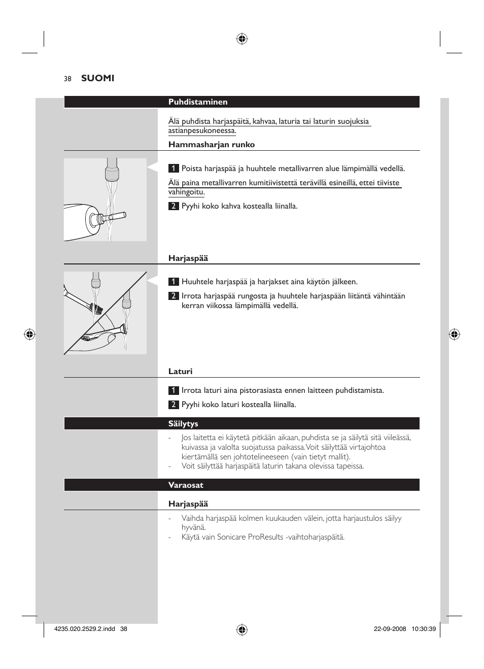 Philips HEALTHYWHITE HX6711 User Manual | Page 38 / 92