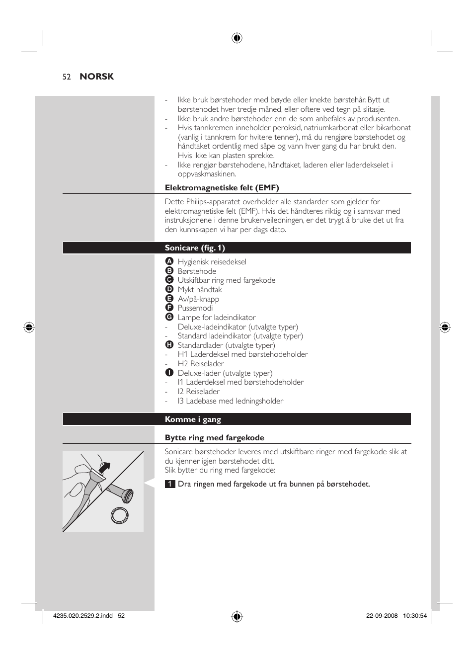 Philips HEALTHYWHITE HX6711 User Manual | Page 52 / 92