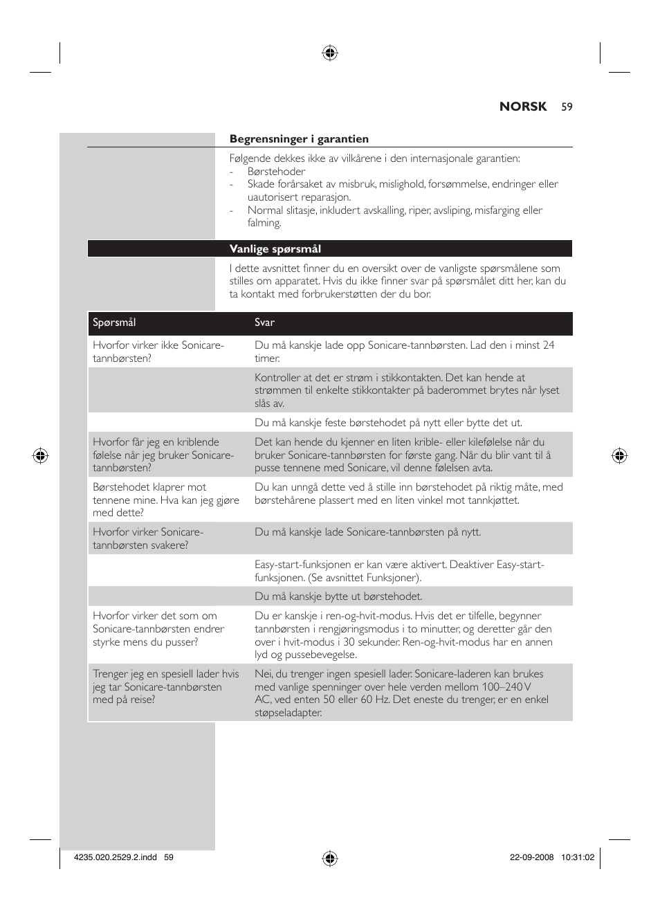 Philips HEALTHYWHITE HX6711 User Manual | Page 59 / 92