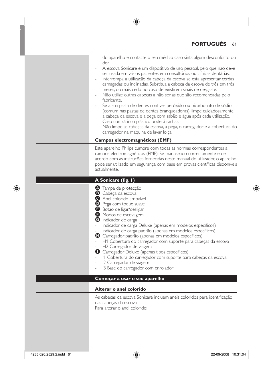 Philips HEALTHYWHITE HX6711 User Manual | Page 61 / 92