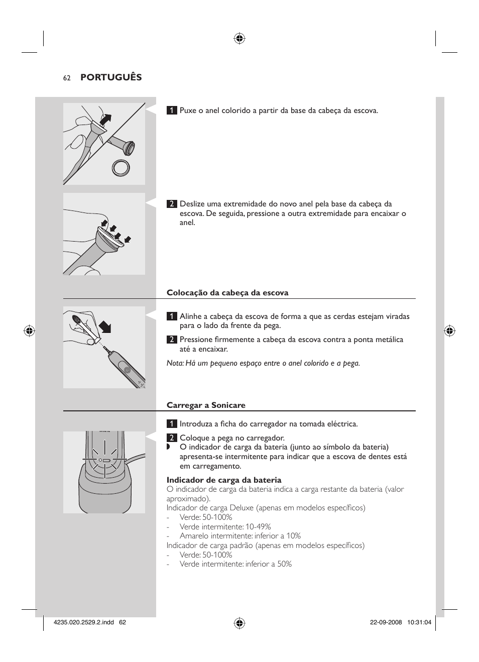 Philips HEALTHYWHITE HX6711 User Manual | Page 62 / 92