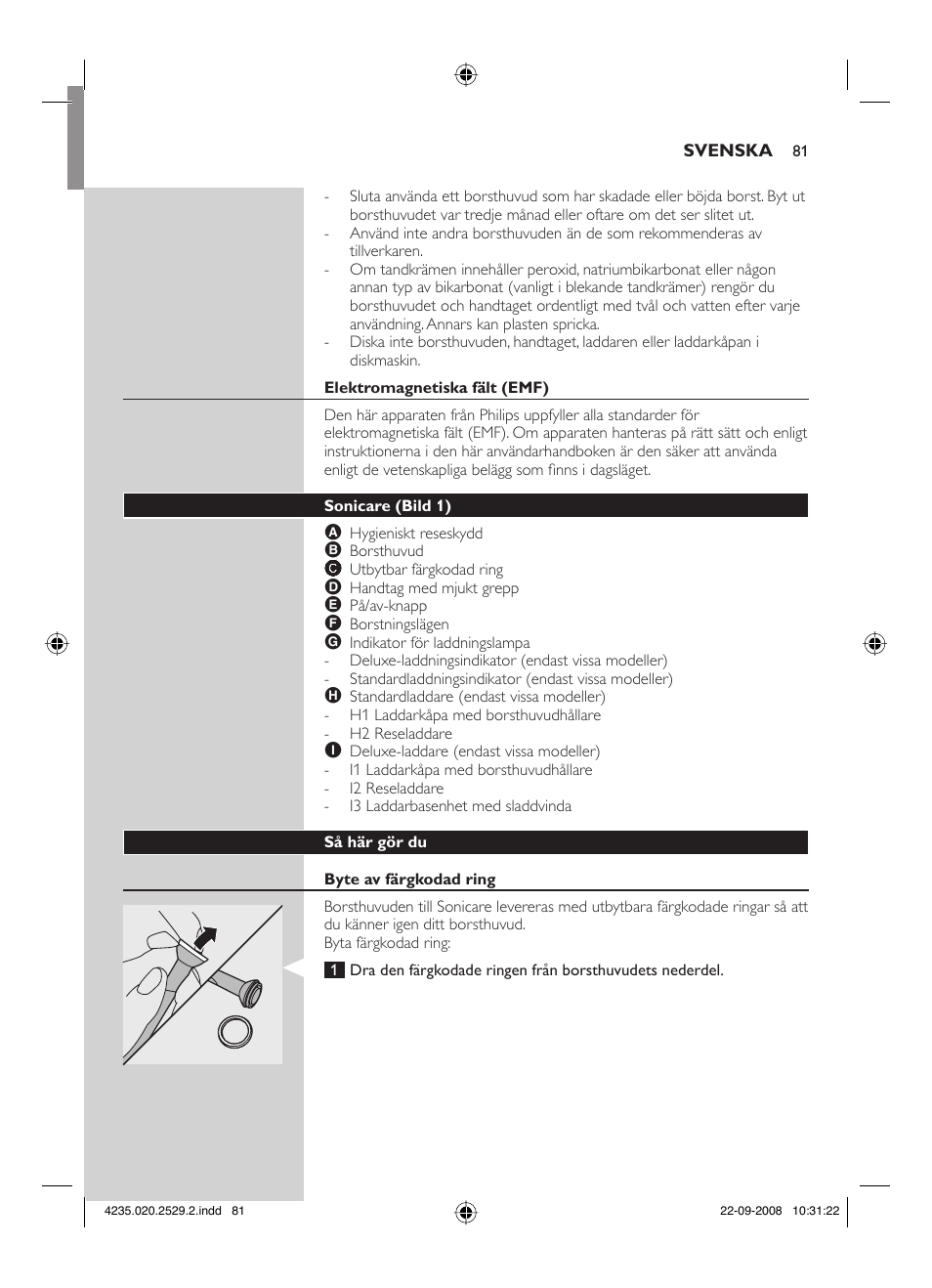 Philips HEALTHYWHITE HX6711 User Manual | Page 81 / 92