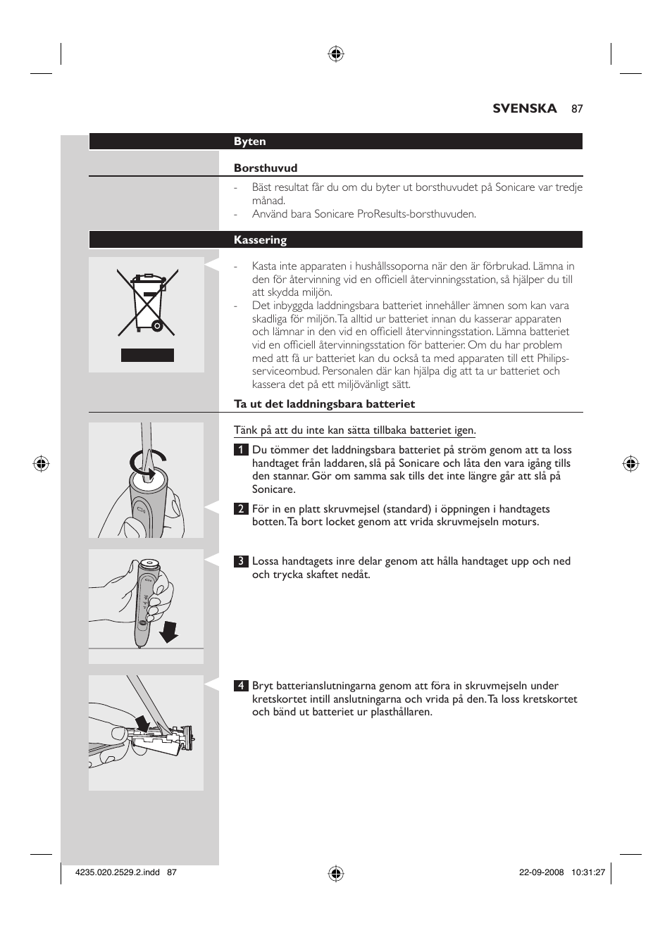 Philips HEALTHYWHITE HX6711 User Manual | Page 87 / 92