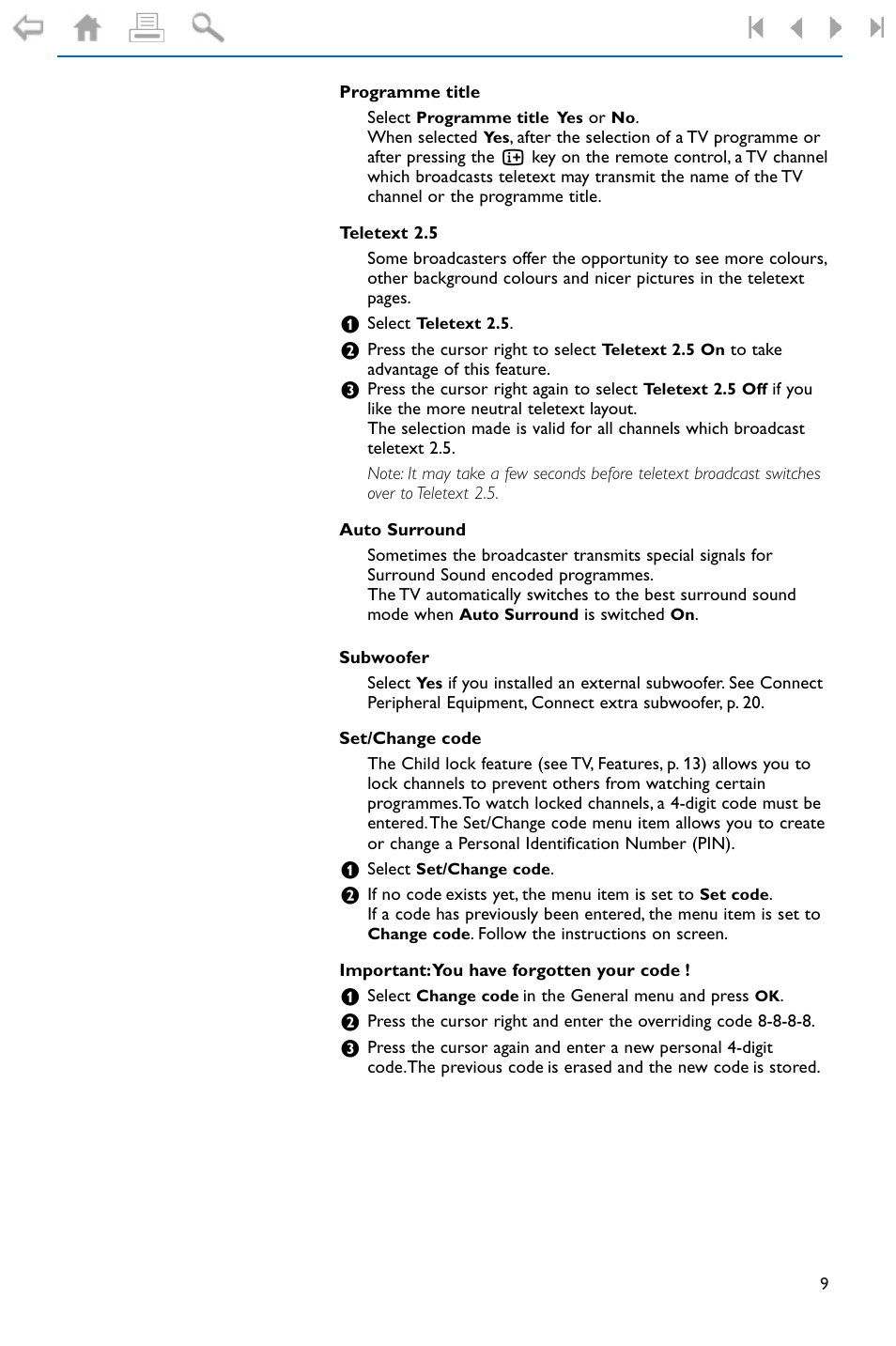 Philips FLAT TV 37PF9975 User Manual | Page 11 / 36