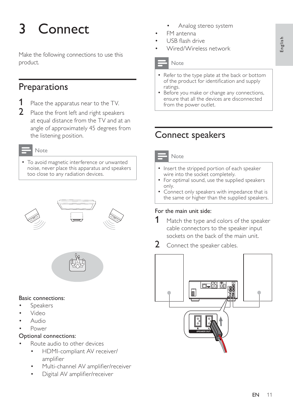 3 connect | Philips MBD3000 User Manual | Page 10 / 41