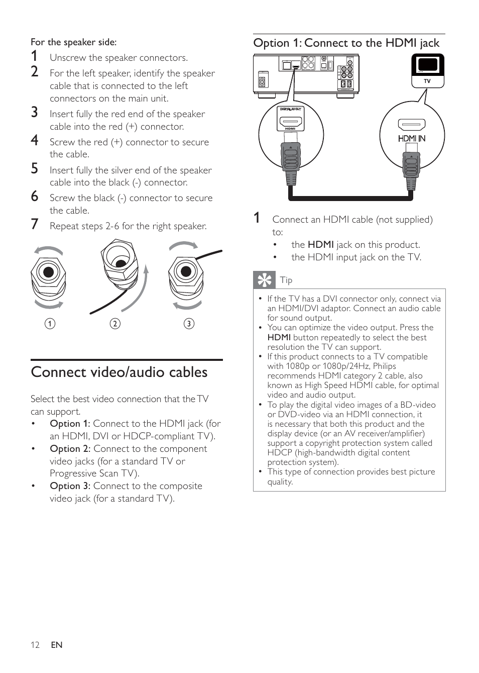 Connect video/audio cables | Philips MBD3000 User Manual | Page 11 / 41