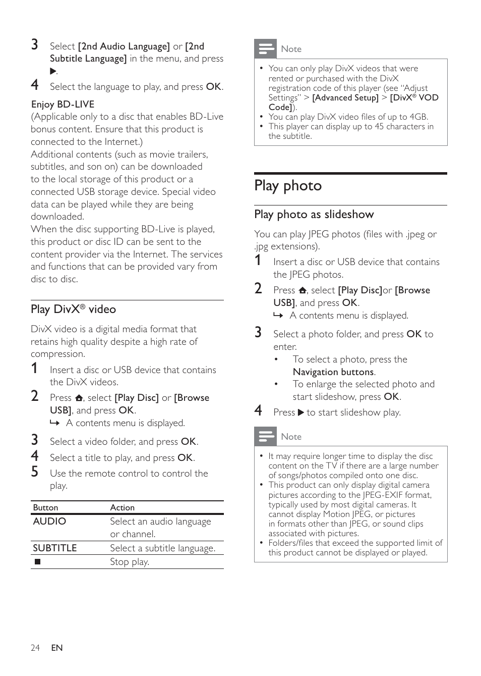 Play photo | Philips MBD3000 User Manual | Page 23 / 41